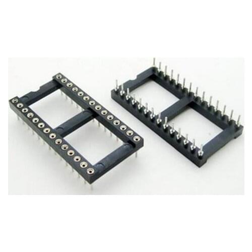 5PCS 28 Pin Round DIP IC Socket Adapter Wide 28Pin Pitch 2.54mm Connector