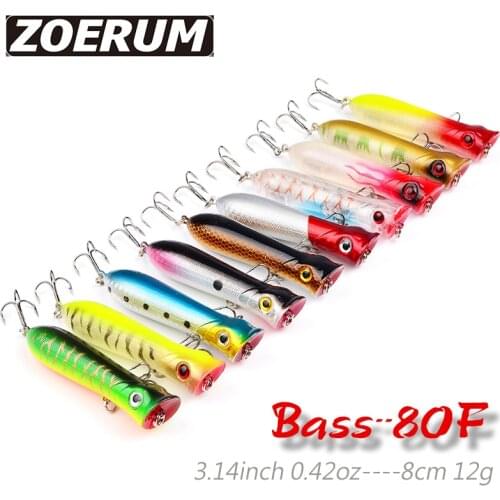 8cm 12g Shad Wobbler Top Water Lures for Bass Fishing Lures Saltwater Popper Trout Mini Top Pesca Fishing Artificial Lure