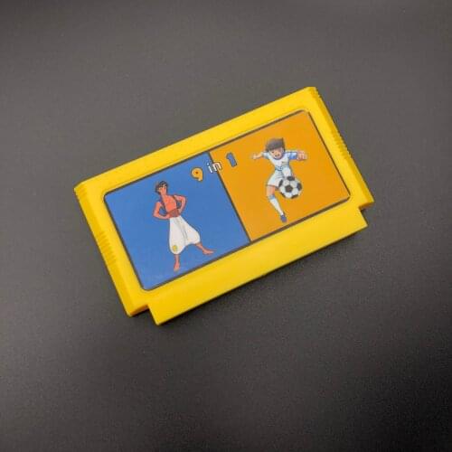 9 in 1Aladdin 2 +4/Captain Majid2 Arabic Version /Flintsones1+2/Lion King 1+3/Turtles 3 For 60 Pins Games Retro Console