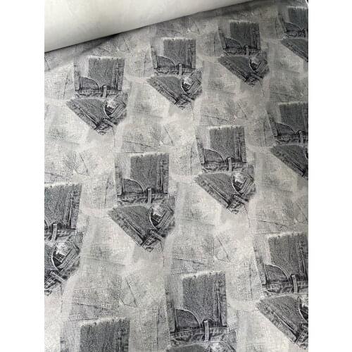 90cm/piece A2016 Digital direct spray denim pocket cloth shirt jacket pants DIY fabric designer fabric