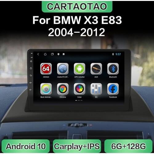 Android 10 car radio GPS navigation WiFi CarPlay multimedia player for BMW X3 E83 2004 2005-2011 2012 DSP RDS IPS NO DVD 2din