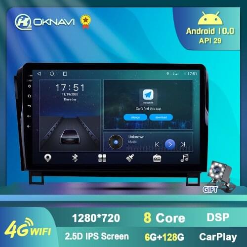 10 Inch For Toyota Tundra XK50 2007-2013 Sequoia XK60 2008-2017 Car Multimedia Player DSP Carplay BT WIFI Android 9.0 2Din Radio