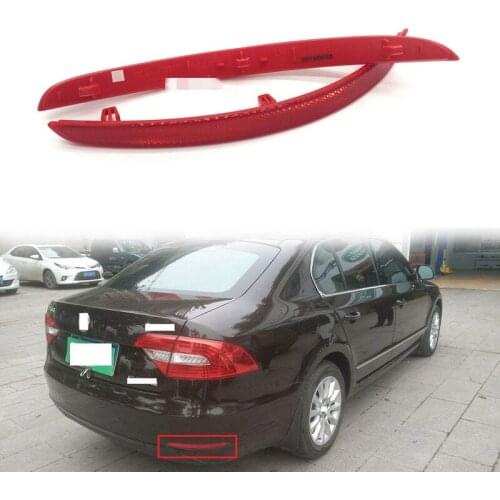 Car Rear Bumper Reflector Lamp Brake Light Stop Light Tail Light Without Bulb for Skoda Superb 2013 2014 2015