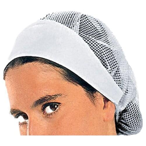 White headphone work women hat with net toilet haccp