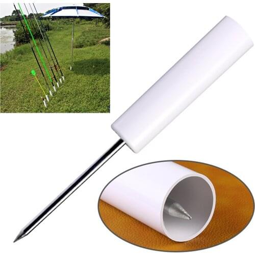 Fishing Rod Pole Holder Ground Support Reinforced PVC Detachable Fishing