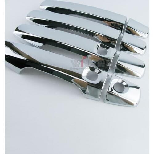 For Toyota Land Cruiser 200 2008-2015 Chrome Side Door Handle Cover Catch Trim Car Bezel Molding Sticker Exterior Moulding