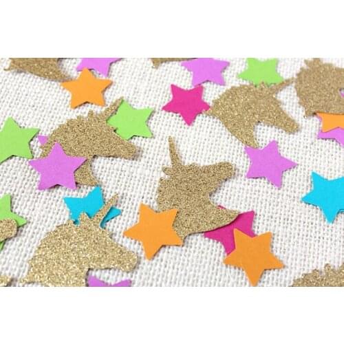 Unicorn Stars Glitter Confettis Table Scatter wedding baby bridal shower bachelorette party decorations