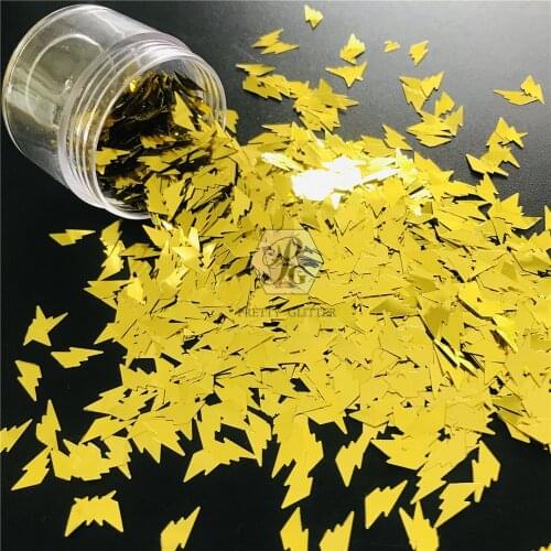 PrettyG 10g Lightning Shape Nail Metallic-Rainbow Glitter for Resin DIY Making Art Craft Nail Makeup Decoration Accessories