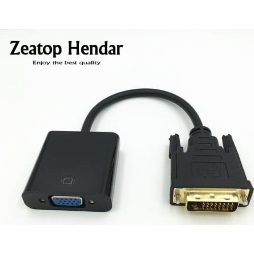 10Pcs DVI-D 24+1 to VGA HD15 Pin HDTV Mala to Female Converter Monitor Cable Adapter Monitor Cable for PC Display Card