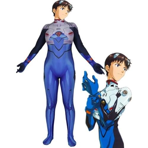 Anime EVA Ikari Shinji Cosplay Costume Asuka Langley Soryu Ayanami Rei Catsuit Halloween Plugsuits Zentai Bodysuit Adults Kids