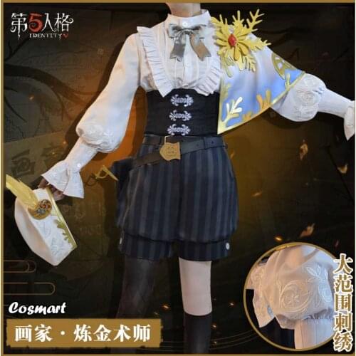 Game Identity V Valden Painter Alchemist Gold Skin Uniform Cosplay Costume Halloween Suit For Women Outfit New 2020