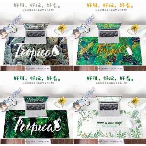 80x30cm plant system ins oversized green plant mouse pad seaming game cactus seaming laptop keyboard anti-slip mat desk mat