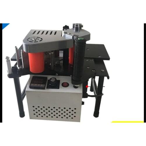 Edge Banding Machine Portable Wood PVC Two-sided Gluing Edge Bander with Tray & Cut Adjustable Speed 110/200V 1200W 1000ml