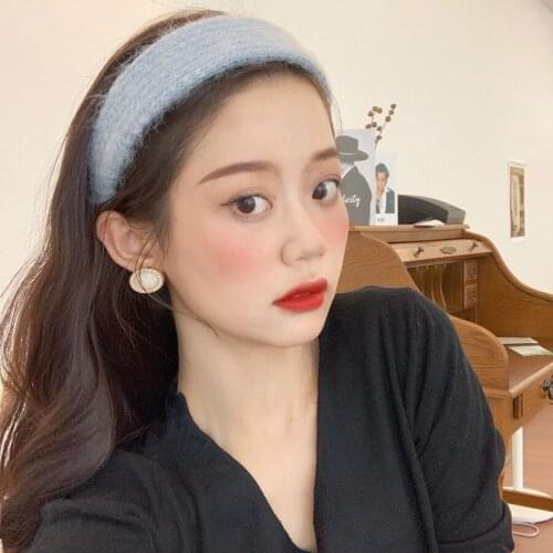 CX47 2PCS Fashion Headband knitting Knot Elastic Hair Bands Soft Solid Girls Hairband Hair Accessories Korean