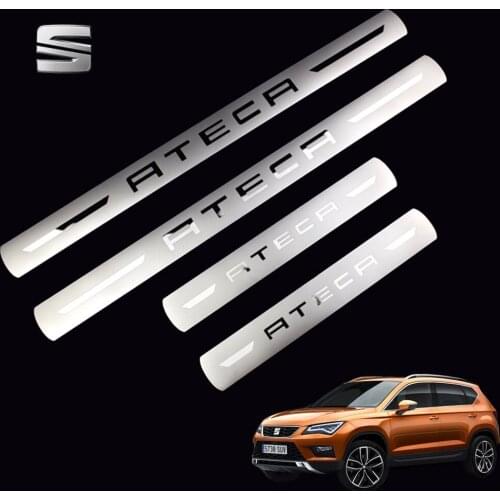 New Car Door Sill Protector For SEAT ATECA FR X-Perience Stainless Steel Scuff Plate Door Sill Cover Trim for ATECA 2017-2019