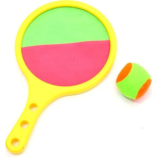 New Kids Sucker Sticky Ball Toy Kids Toss And Catch Ball Game Set With 2 Catcher Paddles And 2 Balls Self-Stick Paddles