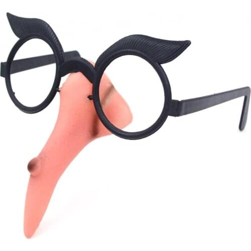 Halloween Party Glasses Witch Nose Glasses Fancy Dress Funny Eye Glass Frame Witch Cosplay Props Costume Accessories