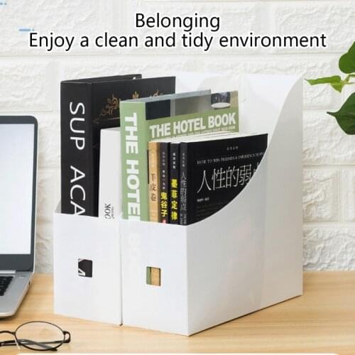 Magazine Holder Newspaper Rack Stationery Storage Box Desk Organizer for Document Letter File Tray Home Office School Supplies
