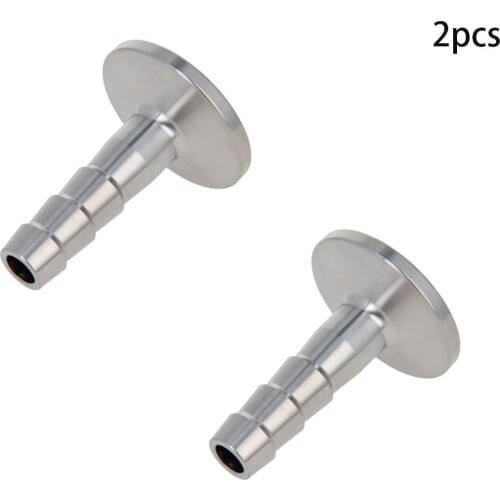 Othmro 2PCS KF-16~KF-50 Chuck 6~25mm Flange Adapter For Vacuum Hose Barb Fittings Stainless Steel Flange Adapter Connector Joint