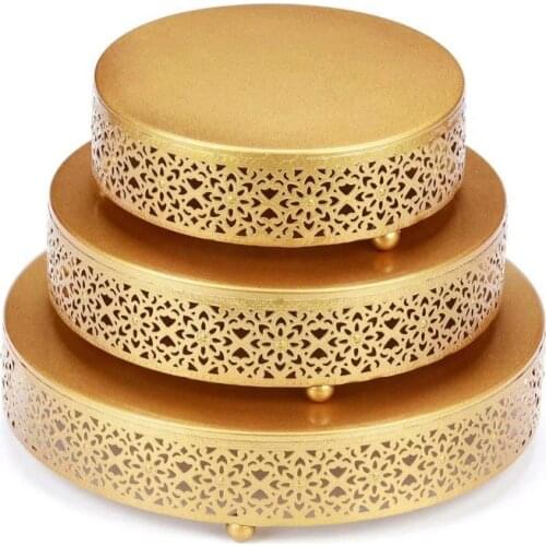 Wedding Cake Stand Decoration Party Mirror Tray Dessert Electroplate Gold Cupc ake Table Home Display Tools