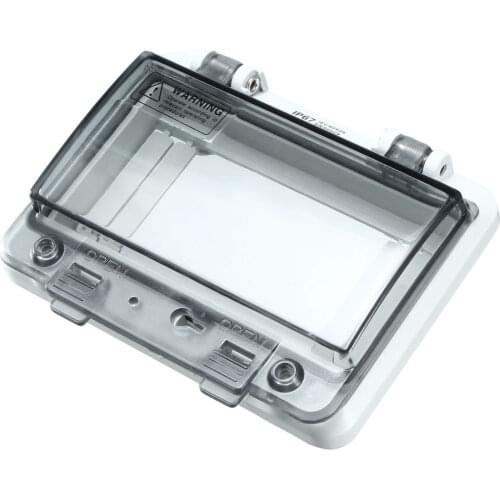 Uxcell IP67 ABS Transparent Cover Power Distribution Protection Box for Circuit Breaker Indoor on The Wall 5 Way 127x98x32mm