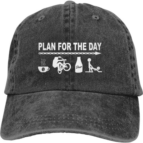 Adjustable Solid Color Baseball Cap BMX Washed Cotton Plan For Today Funny Daily Sports Woman Hat