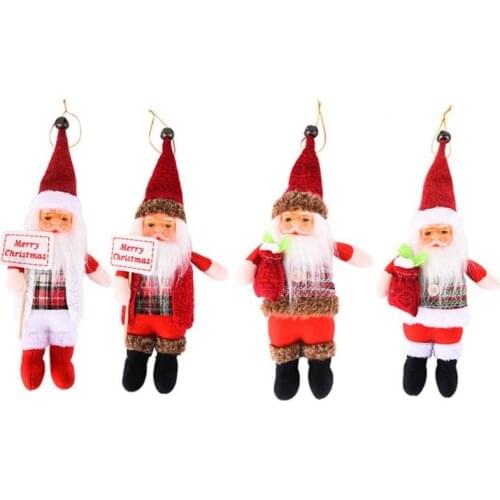 Christmas Decoration Xmas Santa Claus Doll Figurines Navidad Natal New Year Gifts for Kids Home Decor Ornament Dropship