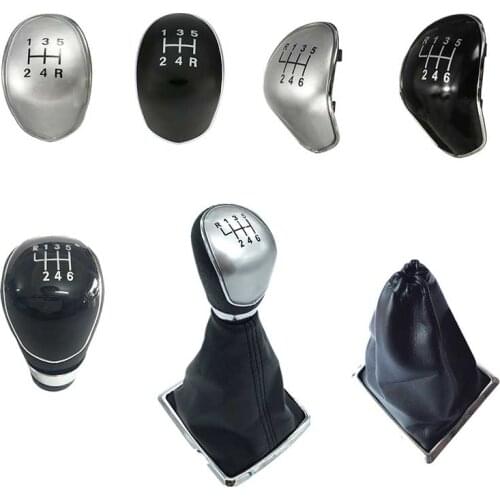 5/6 Speed Manual Car Shift Knob Lever Stick Handle Head Cap Cover Gaiter Boot Case For Ford Focus 2 Fiesta MK7 Focus MK2 Transit