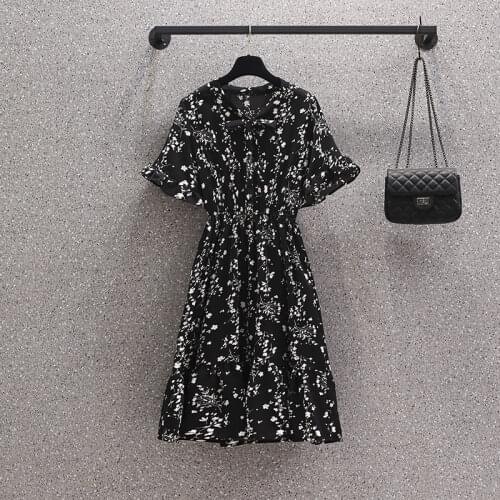 Chiffon printed dress 2021 summer new loose Tibetan meat is thin