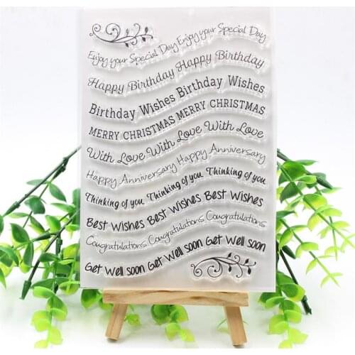 Special Day Transparent Clear Silicone Stamps Or Cutting Dies for DIY Scrapbooking/Card Making/Kids Fun Decoration Supplies 329
