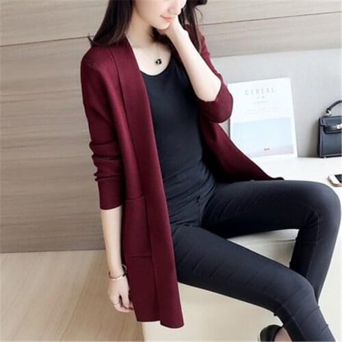 Vintage Loose Women Cardigan New Spring Autumn Big Size Womens Knit Sweater Casual Loose Female knit Cardigan Sweater Coats T67