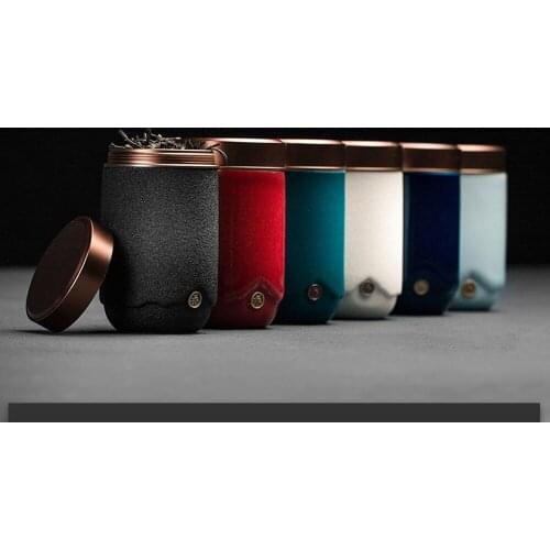 High-grade Ceramic Sealed Tea Cans, Mini Tea Cans, Portable, Suitable for Travel, Japanese Style