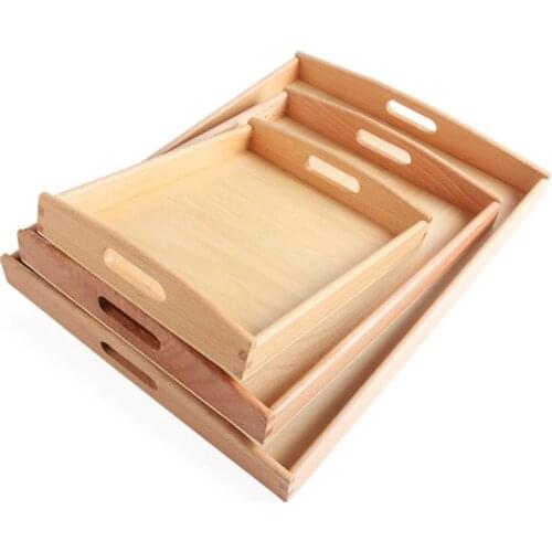 Montessori Materials Toddler Funny Practical Life Handle Operation Real Wood with Tray Preschool Toy Sorting Box A2386F