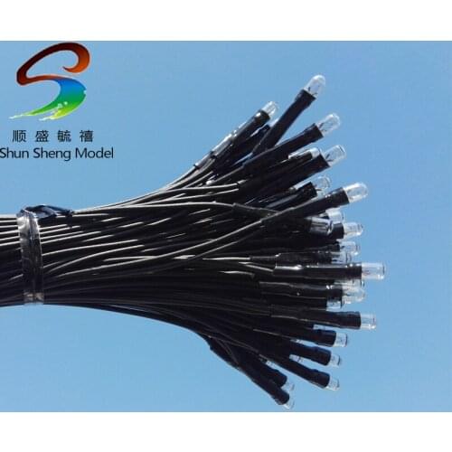 Grain of Wheat 3mm Green 6V 18cm Wired Mini Bulbs