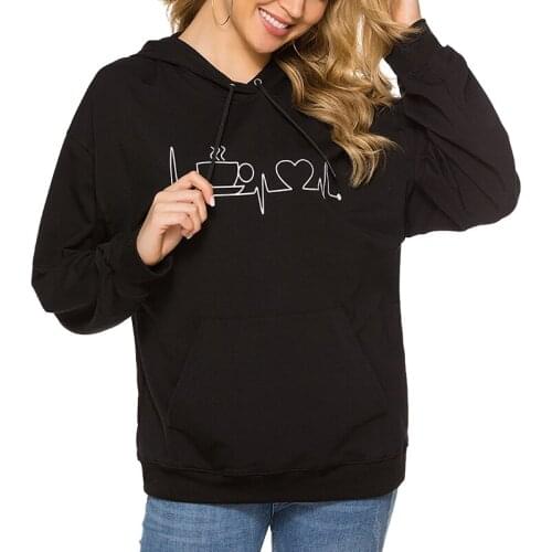 Woman Hoodies Lady Hooded Printed long-sleeved Solid Color Hoodies Lady White /black Dew Waist Long Hoodie Feminino Hoodies