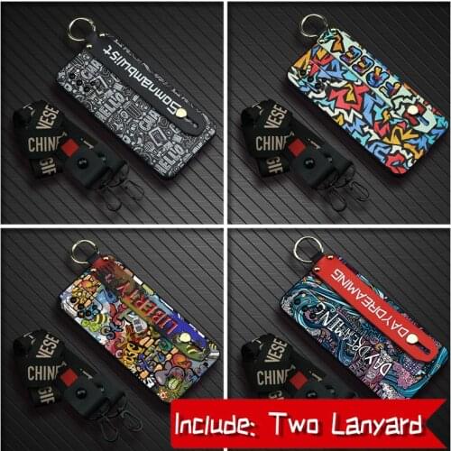 For Woman Cute Phone Case For Samsung Galaxy A03S/SM-A037F/DS Graffiti New Arrival Wrist Strap