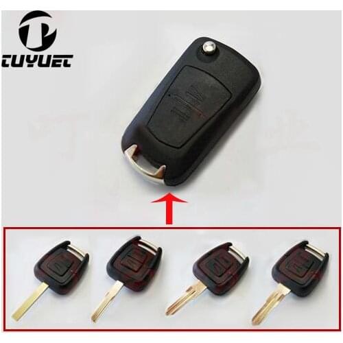2 Buttons Modified Folding Flip Remote Key Shell for Opel Vectra Omega Zafira Car Key Blanks Case