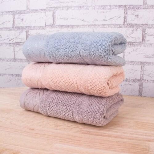2pcs/set wholesale Hot sell Pure cotton soft absorbent towel Leaf veins household adult face wash towel 32*73cm