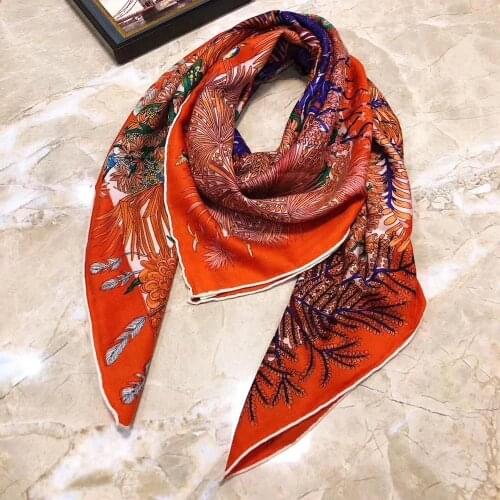 2019 new arrival winter autumn tree colorful 70% cashmere 30% silk scarf 140*140 cm big warm shawl wrap for women lady girl