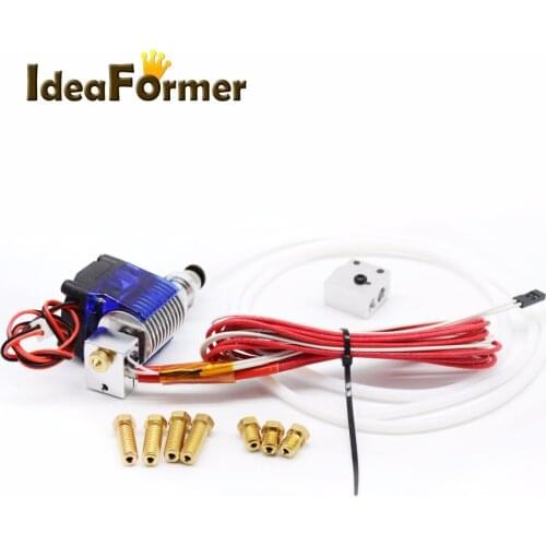 3D printer E3D V6 J-head Hotend with cooling Fan for 1.75/3mm 12V/24V V6 bowden 1.75mm 0.2/0.3/0.5mm Nozzle + Volcano kit
