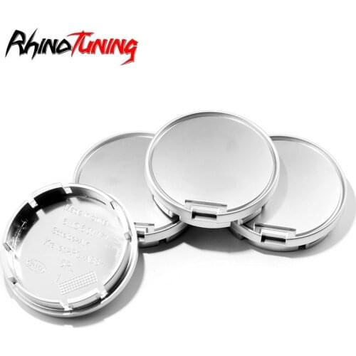 4pcs 56mm 53mm Wheel Center Hubcaps Pearl Chrome Black Hood Cover For Car Rims Auto Styling Accessories