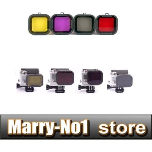 4PCS New Snap-on Diving Housing Macro Lens Glass Filter For HD Gopro Hero 3+ 4 GO PRO