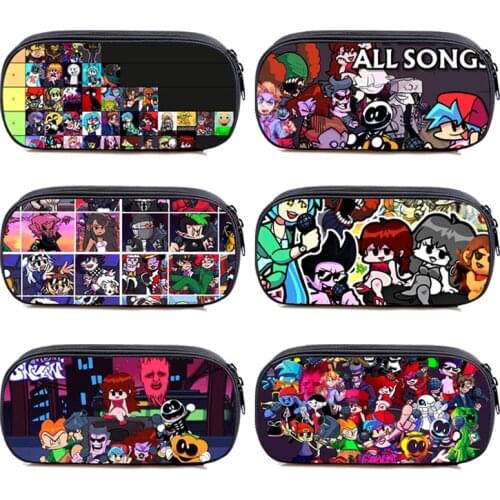 3D Anime Shooting Game Pen Bag Friday Night Funkin Pencil Case Teens Pen Case fnf Stationery Storage Organizer for Cosmetics