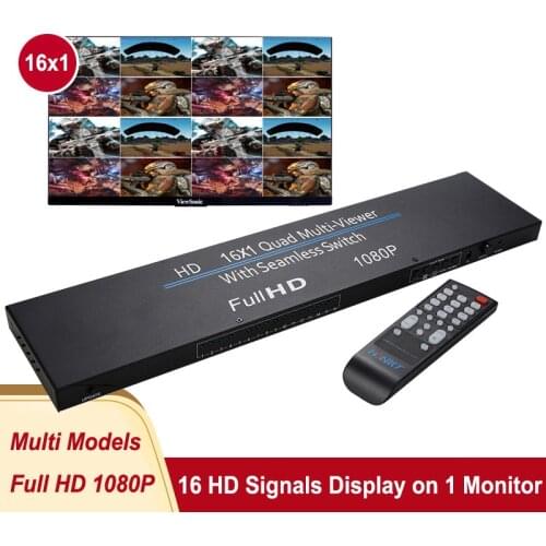 HD 1080P HDMI-compatible 16x1 Multi-viewer 16 In 1 Out Seamless Switch 4x1 Quad Multiviewer Picture Screen Divider Converter