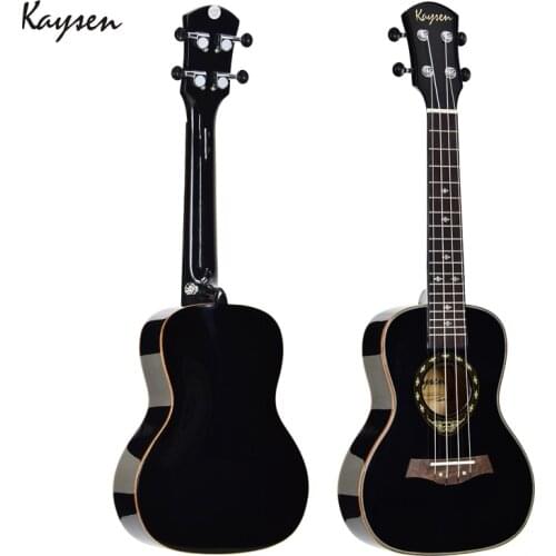 Kaysen Black Ukulele 23 Inch Hawaii Guitar 4strings Ukulele Concert High gloss Top Quality Ebony for Kids Gift Ukelele Uke JUK07