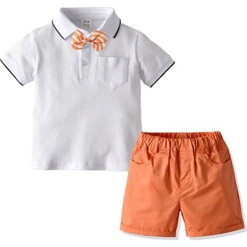 Baby Summer Boy Clothes Set Fashion Gentleman Kids Boys Clothing Casual 1-6 Years Children Boys Clothing T-Shirt+Pants Outfits