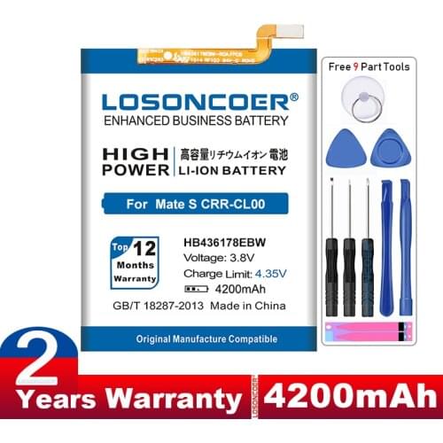LOSONCOER 4200mAh HB436178EBW Battery for Huawei Mate S CRR-L09 / CRR-L13 / CRR-L23 / CRR-CL10,CRR-CL20,CRR-CL00,UL00,TL00