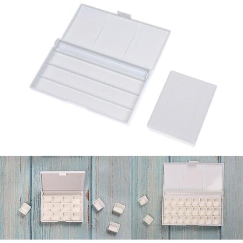 1PCS 12/24Grid Watercolor Palette Empty Palette Painting Paint Tray for Acrylic Paint