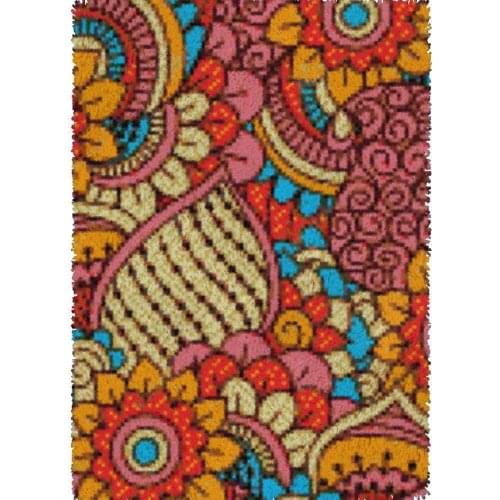 Latch hook kits with Pre-Printed Pattern Embroidery kits Tapestry Carpet embroidery Home decoration Knotted carpet kit Flower