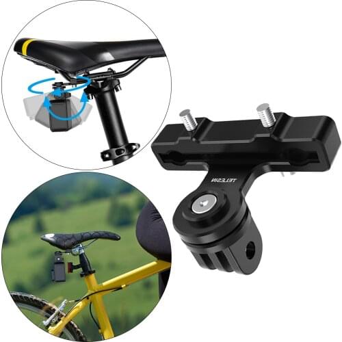 Bicycle Saddle Rail Camera Clamp Mount Expansion Frame Adapter for 9 7 5 4s for DJI OSMO Black Aluminum Alloy